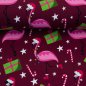 Preview: French Terry Stoff Holly Flamingo bordeaux